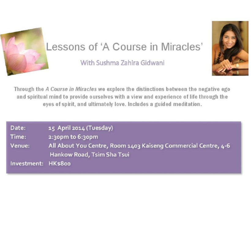 Lessons of ‘A Course in Miracles’